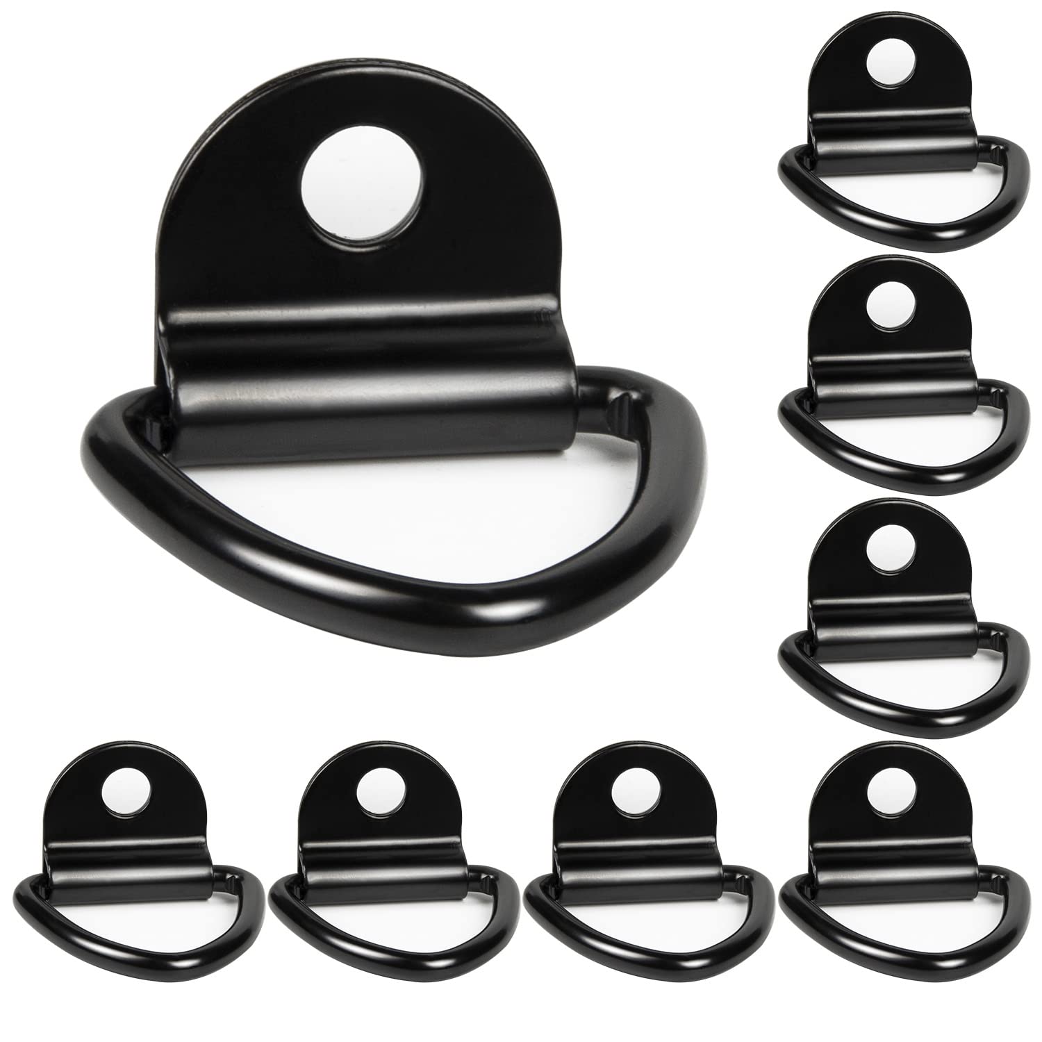 DBREAKS 8 PCS Tie Down Rings Heavy Duty Tie Down Anchor D Ring for Boats Vans Trucks Warehouses