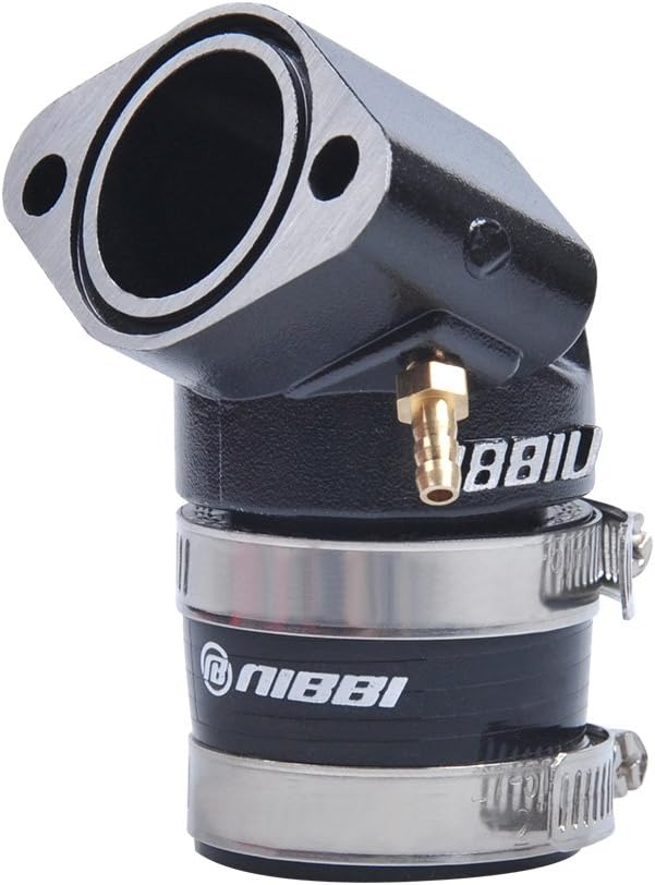 NIBBI RACING PARTS Replacement Orginal High Performance Speed Modified Aluminum Air Intake Manifold Black Glue For GY6 Engine 125CC-1500CC