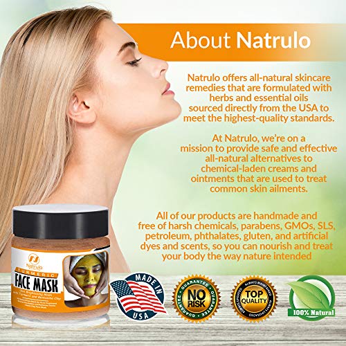 Natrulo Turmeric Face Mask Skin Brightening Mask with Turmeric and