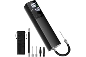 MOTORENBAU Electric Ball Pump,Smart Air Pump Portable Fast Inflation Accurate Pressure Gauge and Digital LCD Display for All Sport Balls Basketball Football Volleyball Balloon Swim Ring(2Pin & 2Nozzle & 1Spout)