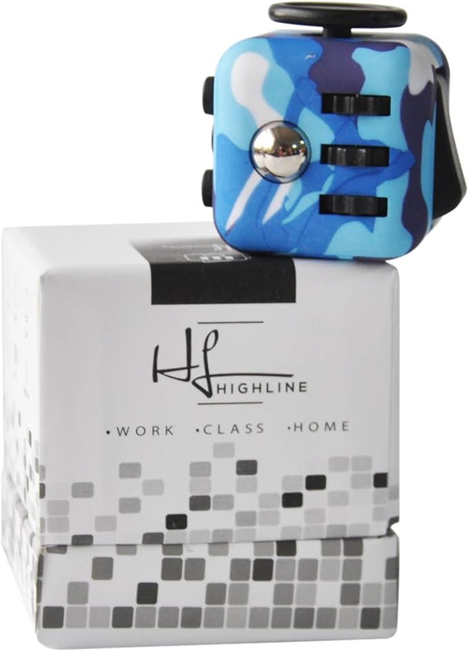 Highline Fidget Cube Fidget Toy For Add And Stress Relief Fidget Sensory Toys For Adults And Children Camo Amazon Co Uk Toys Games