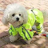 Petacc Waterproof Rain Jacket for Dog Lightweight Rain Poncho with Strip Reflective for Pet 34