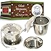 Loose Leaf Tea Infuser Set of 2 (M Sizes) + Drip Trays,Food Grade 304 Stainless Steel Strainer & Steeper can be used as Tea/Herbal/Spice Filter for Cup, Mug, Teapot