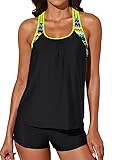 Aleumdr Tankini Swimsuits for Women Halter Padded