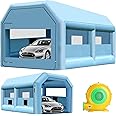 LVAOSTT Paint Booth 20x13x9FT Inflatable Paint Booth Portable Spray Booth Tent with Blower Air Filter System for DIY Spray Car Truck Motorcycle Garage Furniture Part Painting