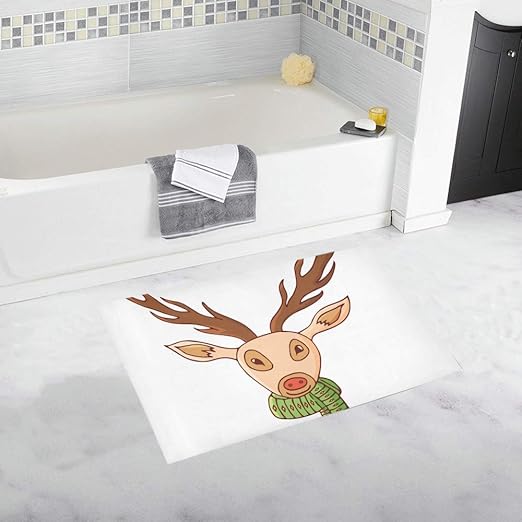 Amazon Com Soft Non Slip Bathroom Rug For Girls Romantic Elegant Peaceful Deer Farmhouse Bathroom Decor Teen Bathroom Rug Absorbent Microfiber Mens Bathroom Decorations Machine Wash 20x32inch Kitchen Dining