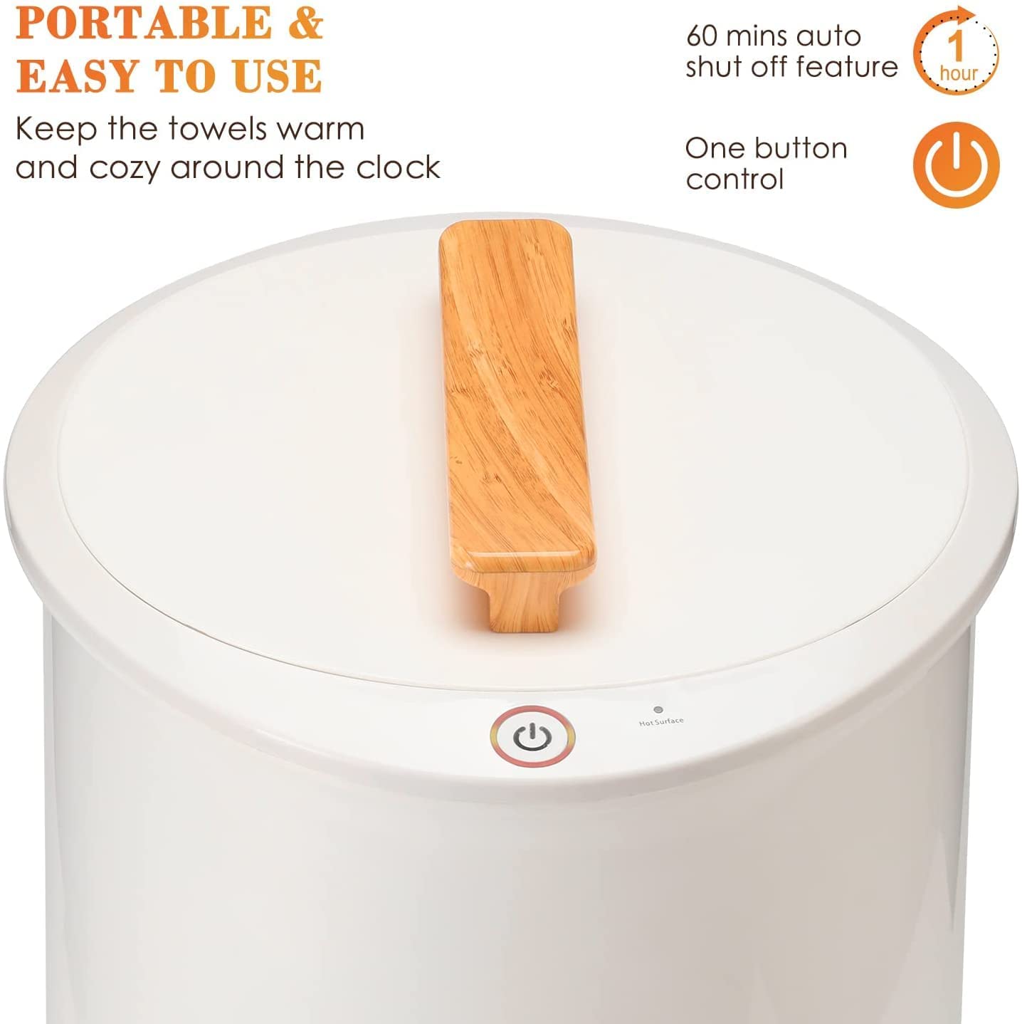 Keenray Towel Warmer, Luxury Towel Warmer Bucket, Large Towel Warmer for Bathroom, Auto Shut Off, Fits Up to Two 40