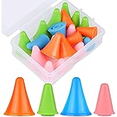 20 PCS Knitting Needles Point Protectors/Stoppers with Plastic Box, Multi-Colored 2 Sizes(10 PCS Small+ 10 PCS Big Knitting Needles Cap) Needle Tip Stoppers for Knitting Craft