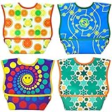 Dex Baby Dura-bib Big Mouth- 4 Pack (Fruit, Happy, Map, Stars) 6-24 Month