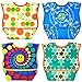 Dex Baby Dura-bib Big Mouth- 4 Pack (Fruit, Happy, Map, Stars) 6-24 Month