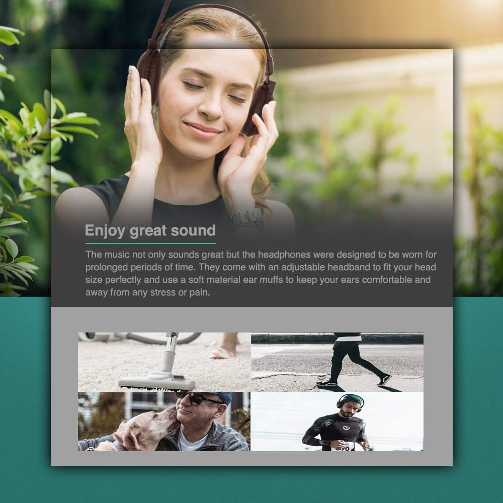 Portable Personal FM Radio Headphones Ear Muffs with Best Reception, Wireless Headset with Radio Built in for Walking, Jogging, Daily Works Powered by 2 AA Batteries (Not Included): Home Audio & Theater