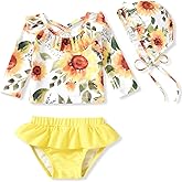 Aalizzwell Baby Girls Long Sleeve Swimsuit