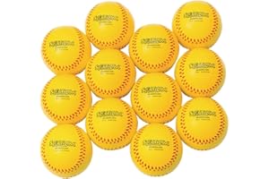 S&S Worldwide Yellow Spectrum Practice Foam Softballs Pk12