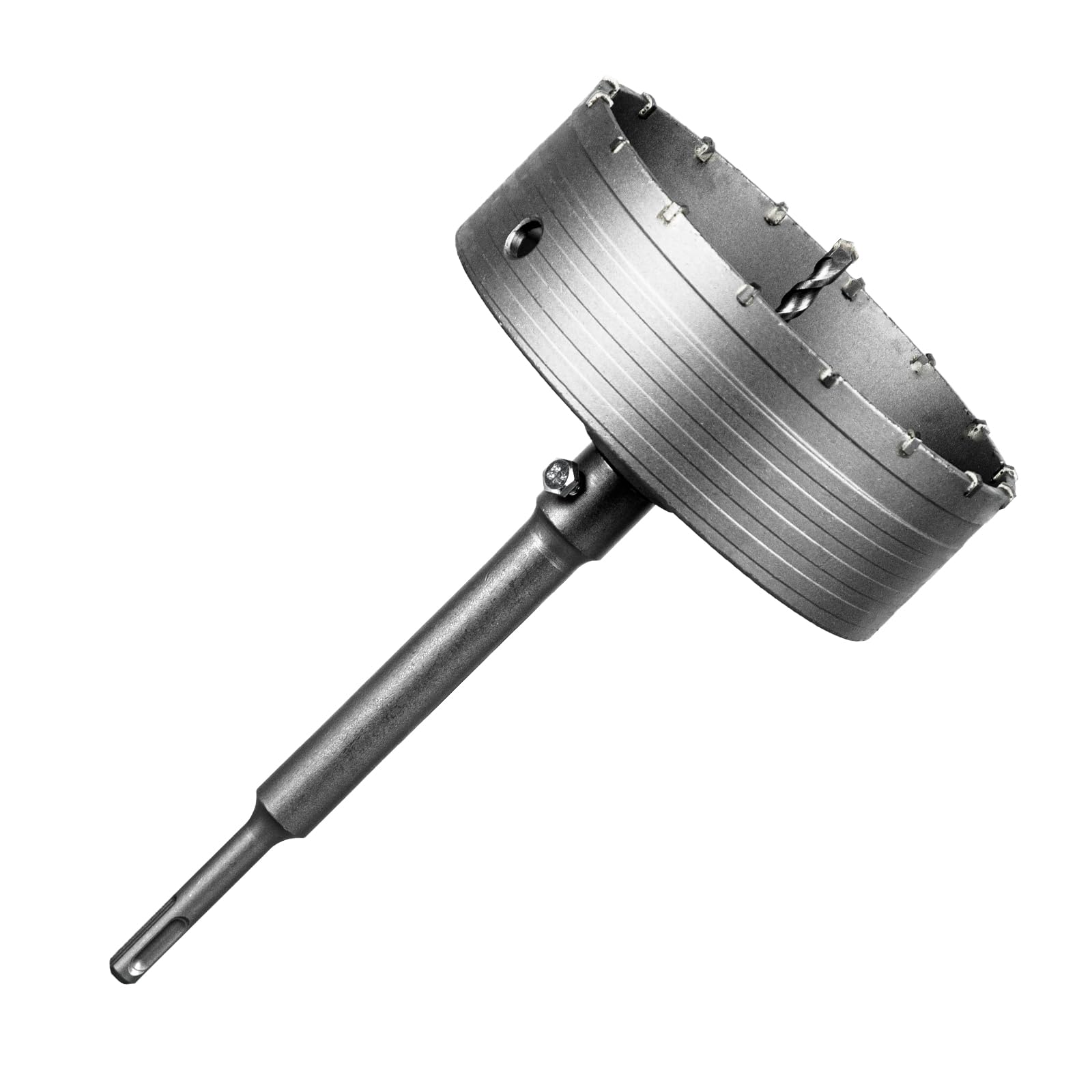 Photo 1 of SALI Concrete Hole Saw Kits 6-5/16"?160mm?Tungsten Steel Wall Hole Cutter Drill Bit Sets with 220mm SDS Plus Shank Connecting Rod?110mm Center Positioning Drill Bits for Cinder Block,Brick,Adobe Wall