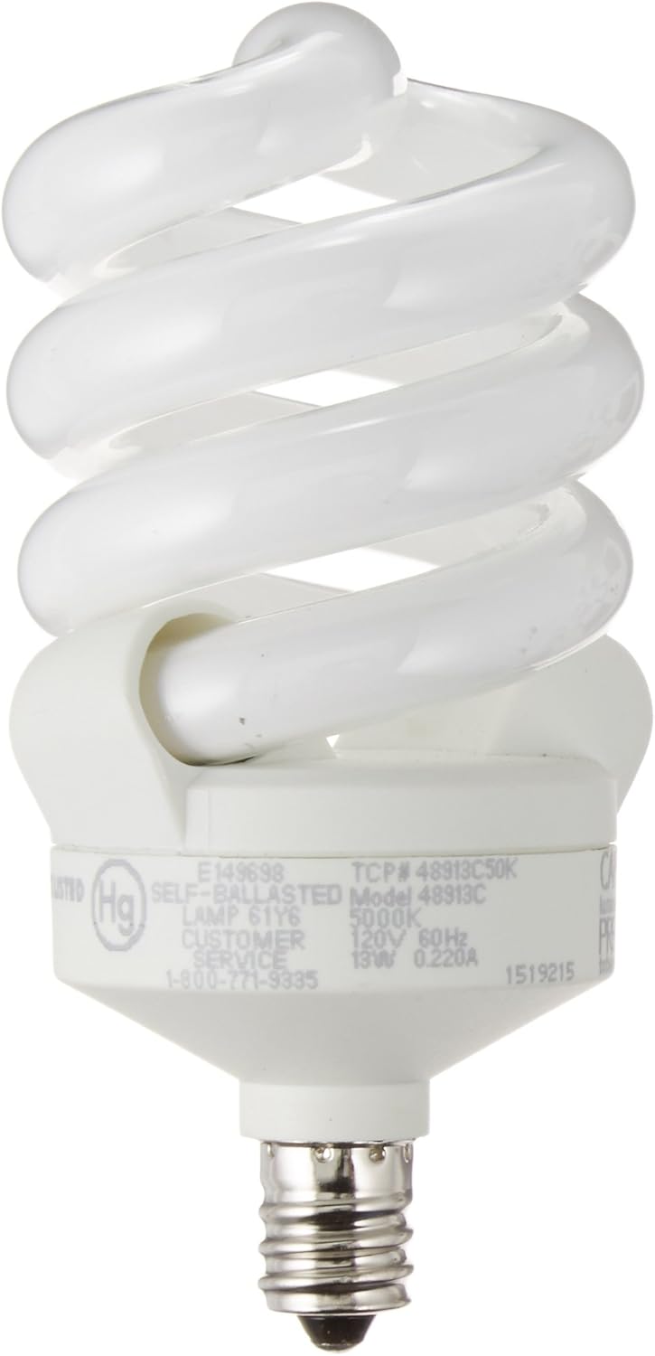 TCP 48913C50K CFL Spring Lamp 60 Watt Equivalent (only 13W Used