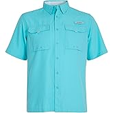 HABIT Men’s Fourche Mountain Short Sleeve River Guide Fishing Shirt - UPF 40+ UV Protection