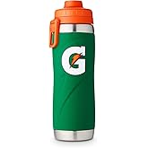 Gatorade Stainless Steel Sport Bottle, 26oz, Double-Wall Insulation, Green , 26oz (Pack of 1)