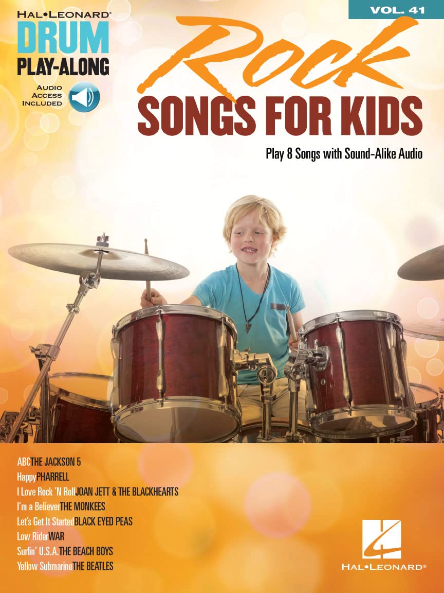 Rock Songs for Kids: Drum Play-Along Volume 41 (Hal Leonard Drum Play-Along) (Includes Online Access Code)