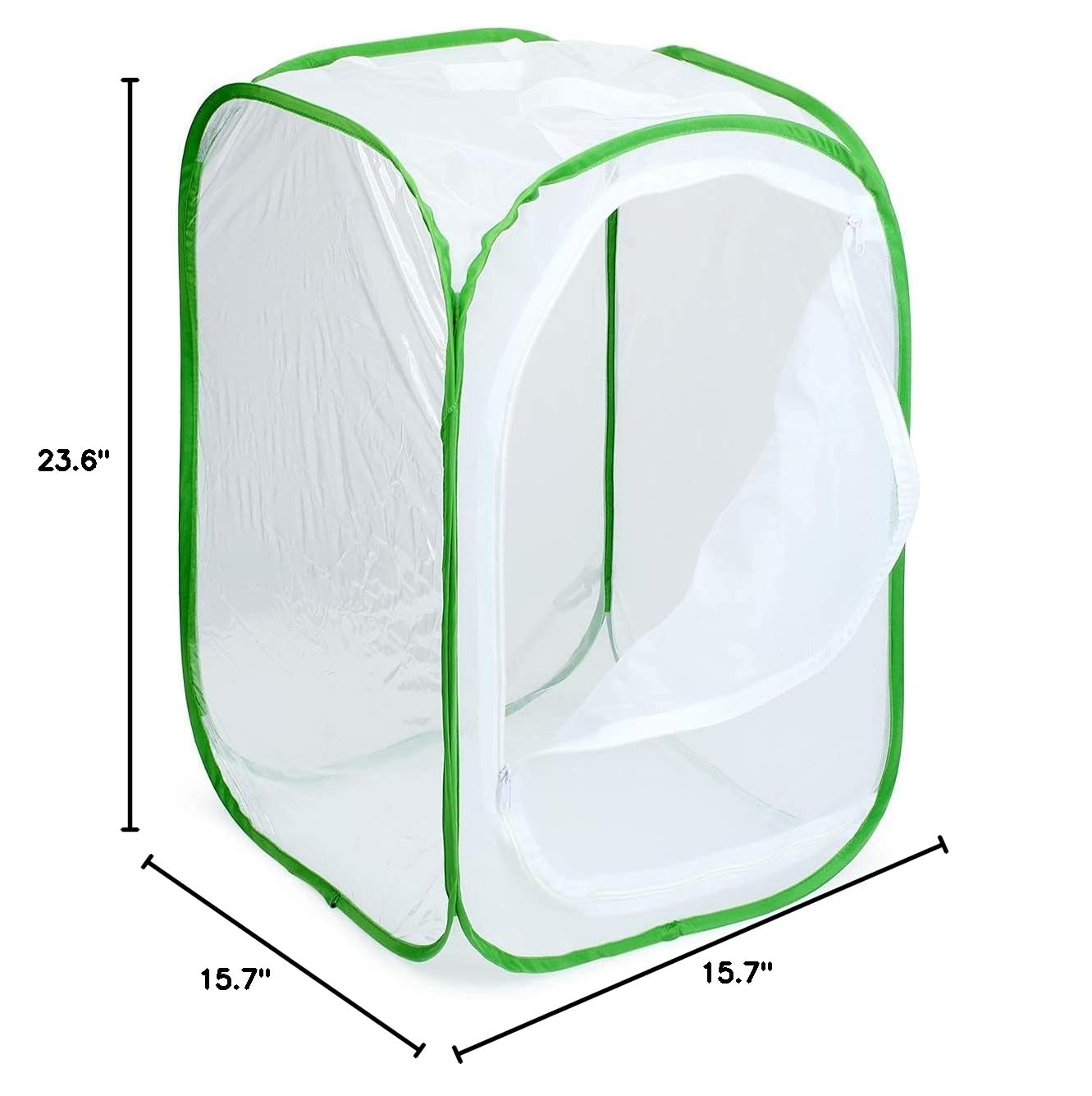 Insect and Butterfly Habitat Cage Terrarium Pop-up 23.6 Inches Tall with 10Pcs 60Ml Floral Tubes with Rack Holder for Milkweed Cuttings