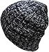 KBW-245 BLK Heather Color Thick Cable Knit Beanie Skull Cap Unisex Winter Hat