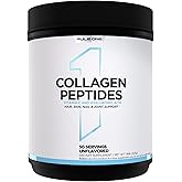 Rule 1 Collagen Peptides Powder - Hydrolyzed Bovine Collagen, Hyaluronic Acid, and Vitamin C. Supports Hair, Skin, & Nails (50 Servings, Unflavored)