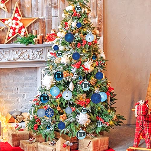 DomeStar Christmas Ball Ornaments, 100PCS Christmas Tree Ornaments Christmas Baubles Tree Balls Christmas Decorations
