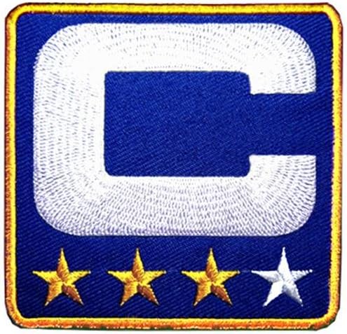 3 stars Captain C Blue Football Baseball Soccer Hockey Basketball Sport for Jersey Iron on Patch