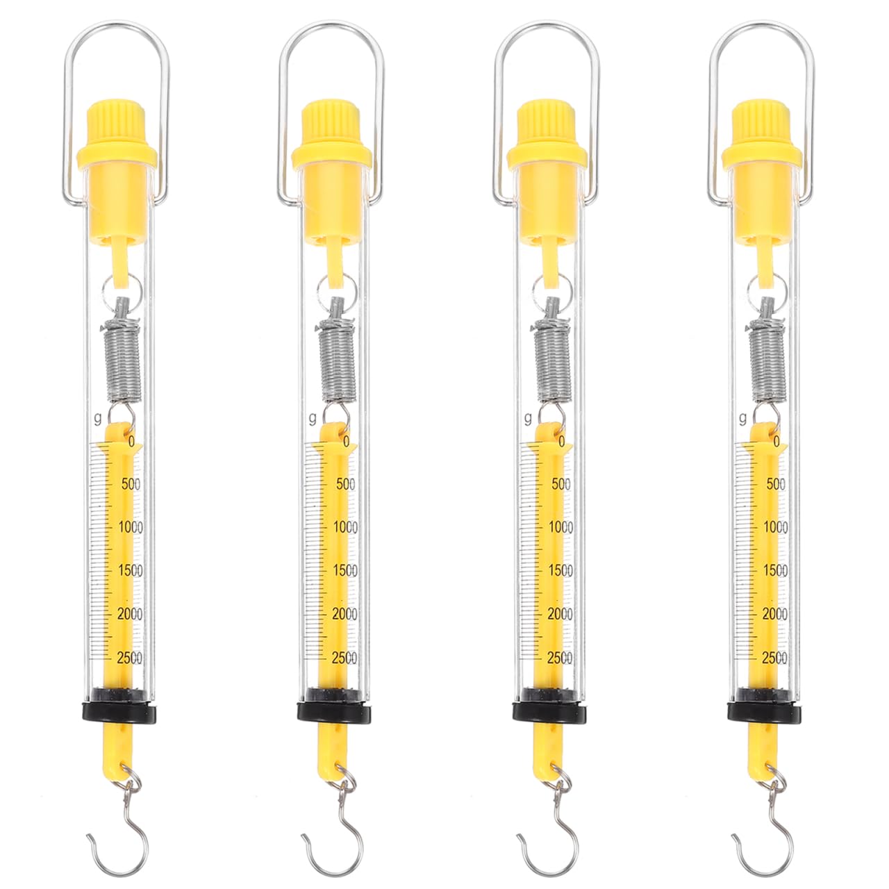 iplusmile 2.5Kg Spring Scale Newton Meter Mechanical Tubular Force Gauge with Hook for Physics Experiments Teaching and Diy Tools