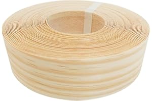 ebpsneer Real Pine Wood Veneer Edge Banding,Preglued Iron On Veneer with Hot Melt Adhesive Strips,2 Inch Edgebanding Flexible Tape for Furniture Restoration Wood Crafts (1, 2'' ×50')