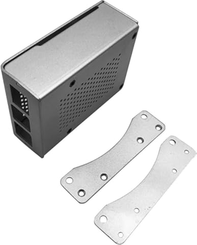 nbvmngjhjlkjlUK Caja de Aluminio Caja de Carcasa de Metal Plateado con Ventilador Caja de Plata para Rpi 4 Modelo B Caja Rpi 4B (Plata)