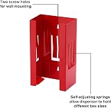 CASOMAN Magnetic Glove Dispenser 2 Pack Black Red 8 LBS Wall Mount Box Holder view 5
