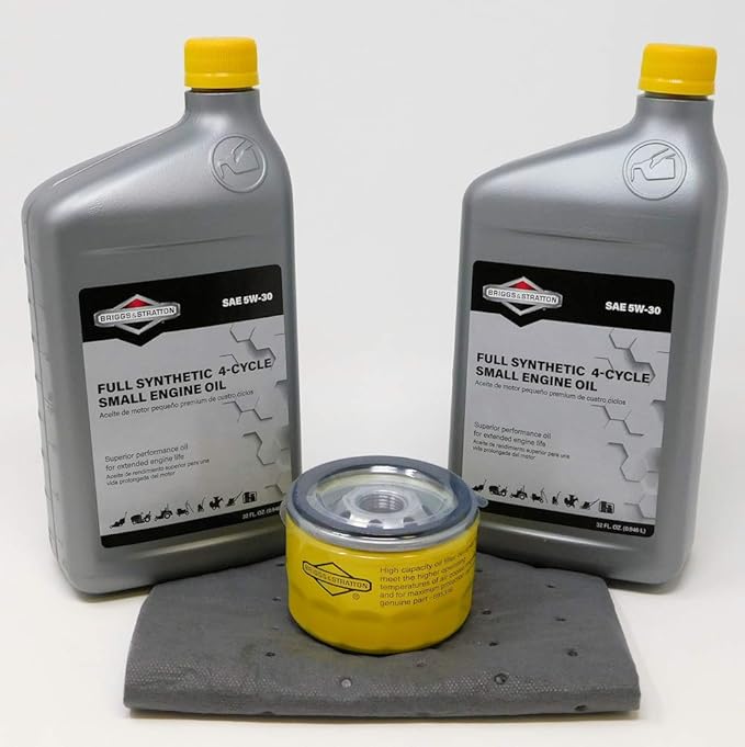 Briggs & Stratton 64 oz SAE 5W30 Oil Change Kit W/ 696854 Filter Garden & Outdoor