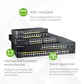Zyxel GS1900-24E 24-Port Gigabit Smart Managed Switch VLAN QoS IGMP Fanless view 4