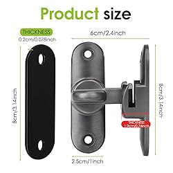 Qkenvo Flip Door Latch Gate Latches 90/180 Degree