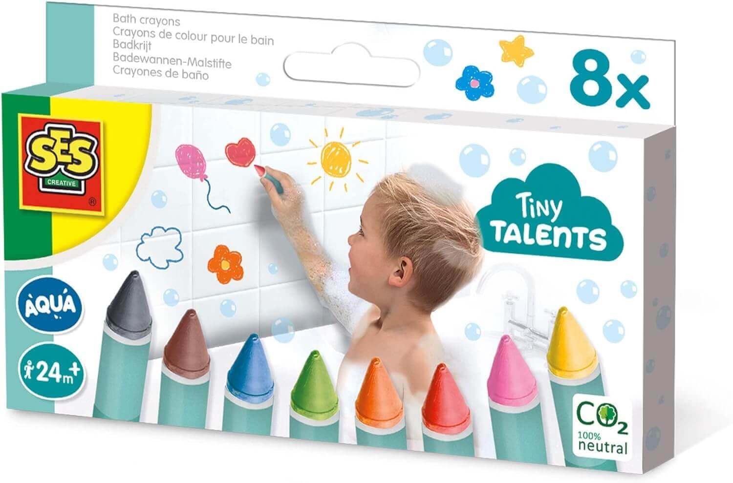 SES Creative 13050 Bath crayons - 8 colours - Age 24m+