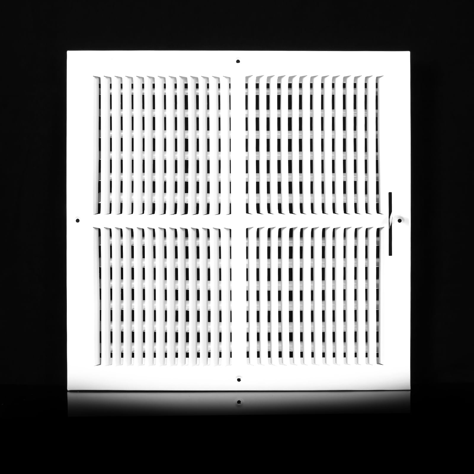 Photo 1 of 14x14 Vent Register [Duct Opening], Vent Covers for Home Ceiling, Two-Way Ventilation Register, Adjustable Solid Steel Wall Register Vent Cover (14"W x 14"H [Duct Opening])