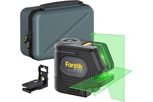 Fanttik D2 APEX Laser Level with Plumb Points, 100 ft Self-Leveling Green Cross Line Laser with LED Display, 170° Horizontal Wide Angle, Magnetic Bracket, for Picture Hanging and Home Improvement
