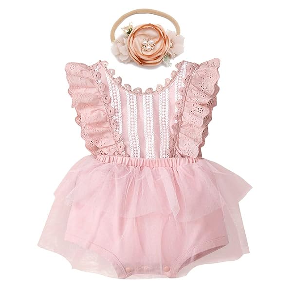 strapless open back dress oh so sweet Eve in her Dusty Rose Flower Fairy Romper 🌸🎀💗 main image 0