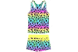 ACOCOPY Girls Swimsuits Two Piece Tankini Sets Bathing Suits Swimming Suit 4-13 Years