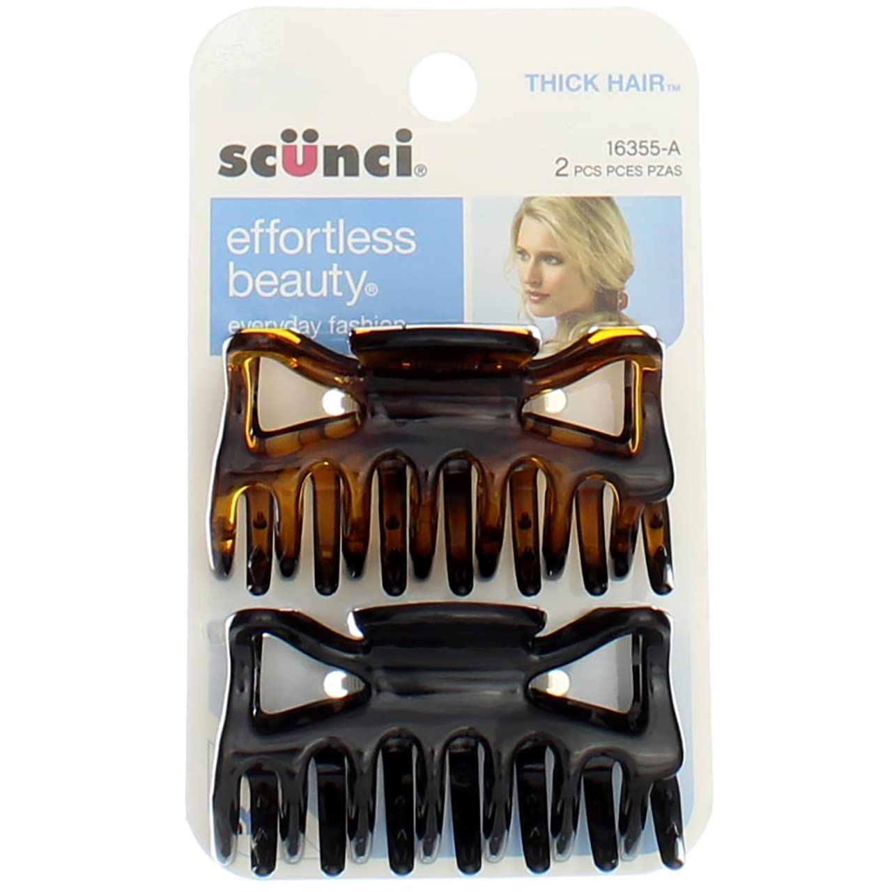 Scunci Thk Hair Jaw Clips - 1 Pack by Scunci