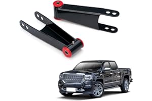 PARFYTER 3 Inch Rear Drop Lowering Shackle Suspension Kit Compatible With 2001-2010 Chevrolet Silverado 1500 2500 3500 HD/GMC Sierra 1500 2500 3500 HD Models - OEM 410730
