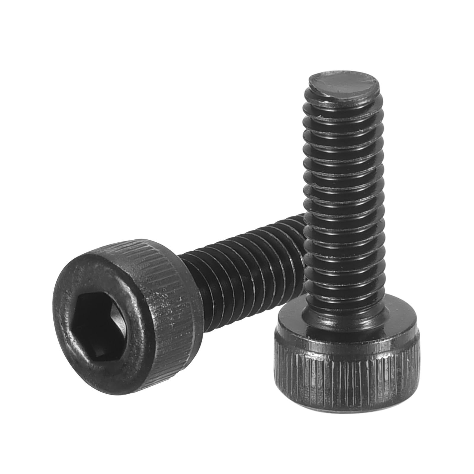uxcell Hex Socket Bolts (M4-0.7x12), Grade 12.9 Carbon Steel Hex Socket Drive Screws, Black, 100 Pcs