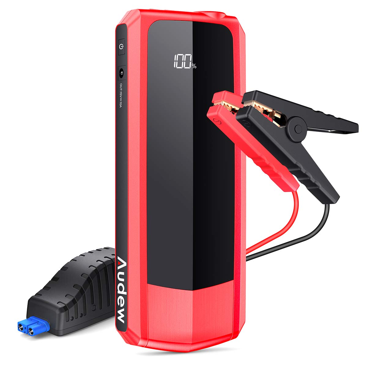 Audew Upgraded Car Jump Starters, Jump Box 2000A Peak 20000mAh Battery Charger Automotive(up to All Gas and 8.5L Diesel), 12V Battery Booster with 3 Modes LED Flashlight and Dual QC USB Ports