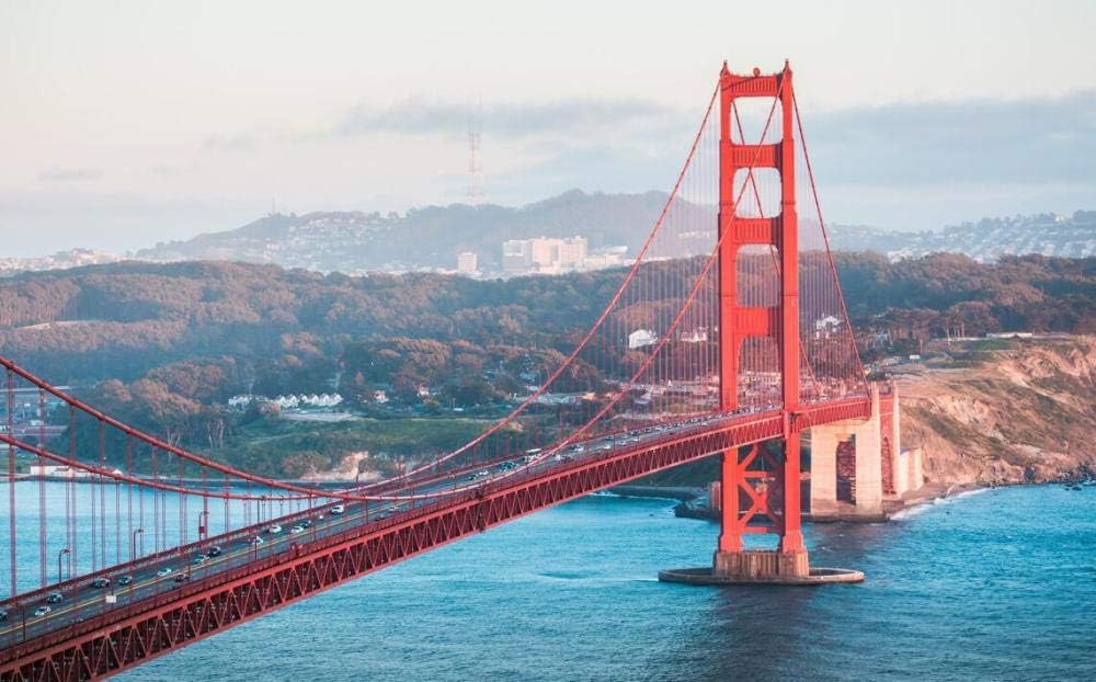 SJYYR San Francisco Red Bridge Scenery Jigsaw Puzzle 1000 Piece Child Diy Modern Wall Art Unique Gift Home Decor Exercise The Brain