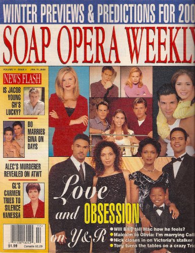 Shemar Moore, Tonya Lee Williams, Kristoff St. John, Heather Tom, Young and the Restless, Forbes March - January 11, 2000 Soap Opera Weekly Magazine