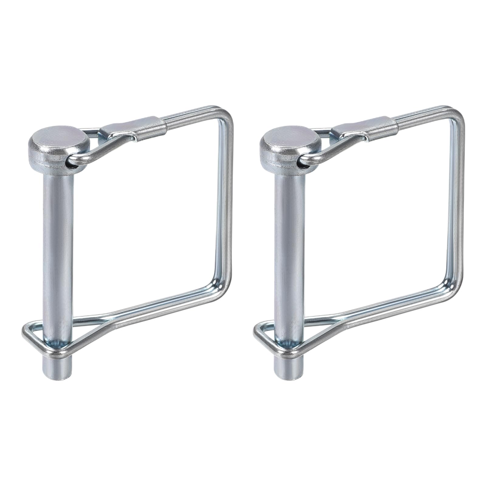 DTGN 5mm x 40mm (DxL) Shaft Locking Pin - 2Pack - Good for Farm Trailers Lawn - Carbon Steel Square Trailer Coupler Pin - Silver Tone