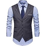 Herren Anzugweste Einfarbig - Elegant Für Hochzeit & Business