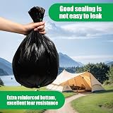 Flintronic Camping Toilet Bags 60 PCS 20L Black Leakproof Waste Bags view 7