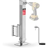 FZZD 8000 lbs Heavy Duty Trailer Jack 20-24V Cordless Drill Compatible | 28.6" Lift, for RV, Yacht, Boat Trailer Jack