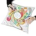 JES&MEDIS DIY Coloring Graffiti Pillowcase Home Decorations Craft Kit Pillow Cover Square 18